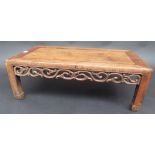 A Chinese huali wood Kang table,