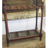 An Arts and Crafts mahogany stick stand,