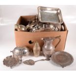 A large quantity of plated wares.