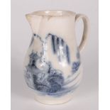 A Plymouth blue and white porcelain sparrow beak cream jug, circa 1766,