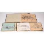 Three original and unique small 19th century traveller's art books,