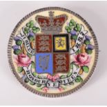 A Victorian Jubilee commemorative enamelled crown in seven colours.