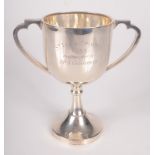 A twin handled silver cup for St Tudy Sports, 6.1oz.