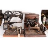 A New White Peerless USA cased sewing machine, a Winselmann Titan sewing machine, a Varley & Co.