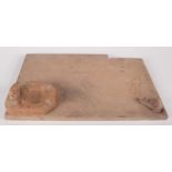 A Mouseman of Kilburn oak chopping board, 22.3 x 33cm and a Mouseman ashtray, 9.5 x 7.5cm.