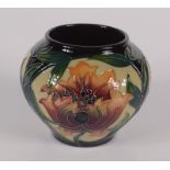 A Moorcroft pottery 'Fire Flower' pattern vase, by Rachel Bishop, shape 402,