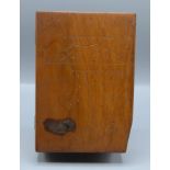 A Pitcairn Island hardwood box, early 20th century, in the form of a book,