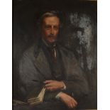 An oil on canvas portrait of a gentleman, 'J.W.