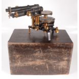A brass spectrometer by John Browning, London, No 7234, in a fitted box, height 20.5cm, length 37cm.
