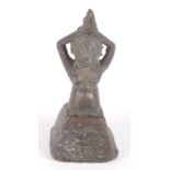 A tiny Indian bronze votive figure, 46mm.