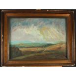 A pre-war Rhenish landscape in pastel by Johannes Thiel,