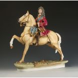 A Royal Worcester porcelain model of the Duke of Marlborough, on a fitted wood plinth base,