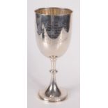 An early George V silver cup for St Austell Horse Show with beaded borders, Birmingham 1912, 11.1oz.