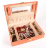 A jewellery box and contents.