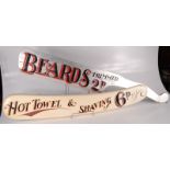 A Lenny Murrell 'fantasy' barber straight razor shop sign,