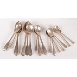 Various silver tea and coffee spoons, including Georgian, 8.1oz.