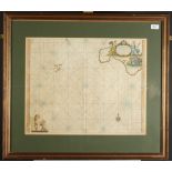 Cornwall and the Isles of Scilly, an 18th century chart after Captain Greenville Collins,