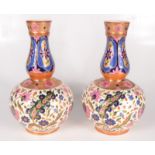 A pair of Austrian pottery vases, by Josef Steidl, early 20th century,