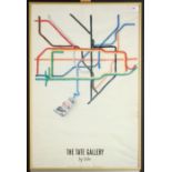 A poster inscribed 'The Tate Gallery by Tube',