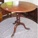 A George III mahogany tripod table,