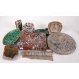 Miscellaneous hardstones, including malachite.