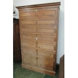 A large pine press cupboard, circa 1900,