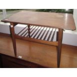 A G-Plan teak coffee table, with undertier and gold stamp to the underside, height 46cm, width 76cm,