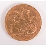 An Edward VII 1908 sovereign, extremely fine.