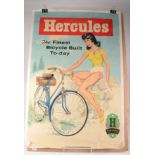 A Hercules Birmingham England, 'The Finest Bicycle Built To-day' poster, 76 x 51.5cm.