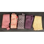 Five Hermes silk ties.