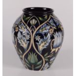 A Moorcroft pottery 'Tribute to William Morris' pattern vase, shape 4, by Rachel Bishop,