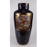 A large Vienna porcelain baluster vase, late 19th century,