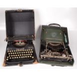 A Corona typewriter, in original case, inscribed 'Manufactured By Corona Typewriter Company, Inc,