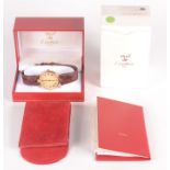 A Must de Cartier Vermeil gold plated silver quartz wristwatch numbered 099474 17 on Cartier