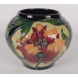 A Moorcroft pottery 'Fire Flower' pattern vase, shape 402, by Rachel Bishop,