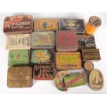 Miscellaneous advertising tins, mainly tobacco and cigarette related.