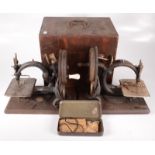 Two Willcox & Gibbs sewing machines, one cased.