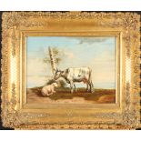 A pair of 19th century continental paintings of cattle by a follower of Eugene Verboeckhoven,