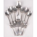 Silver spoons, one of which is Russian, 11.4oz.