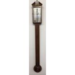 A George III mahogany stick barometer, the silvered dial signed B.Penerelly, height 96cm.