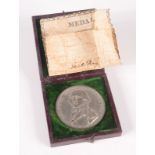 A white metal medallion Lord Collingwood Victory 1805,