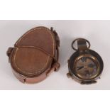 A WWI brass compass by E.R. Watts & Son, London 1911, No.