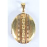 A good high Victorian high purity gold locket,