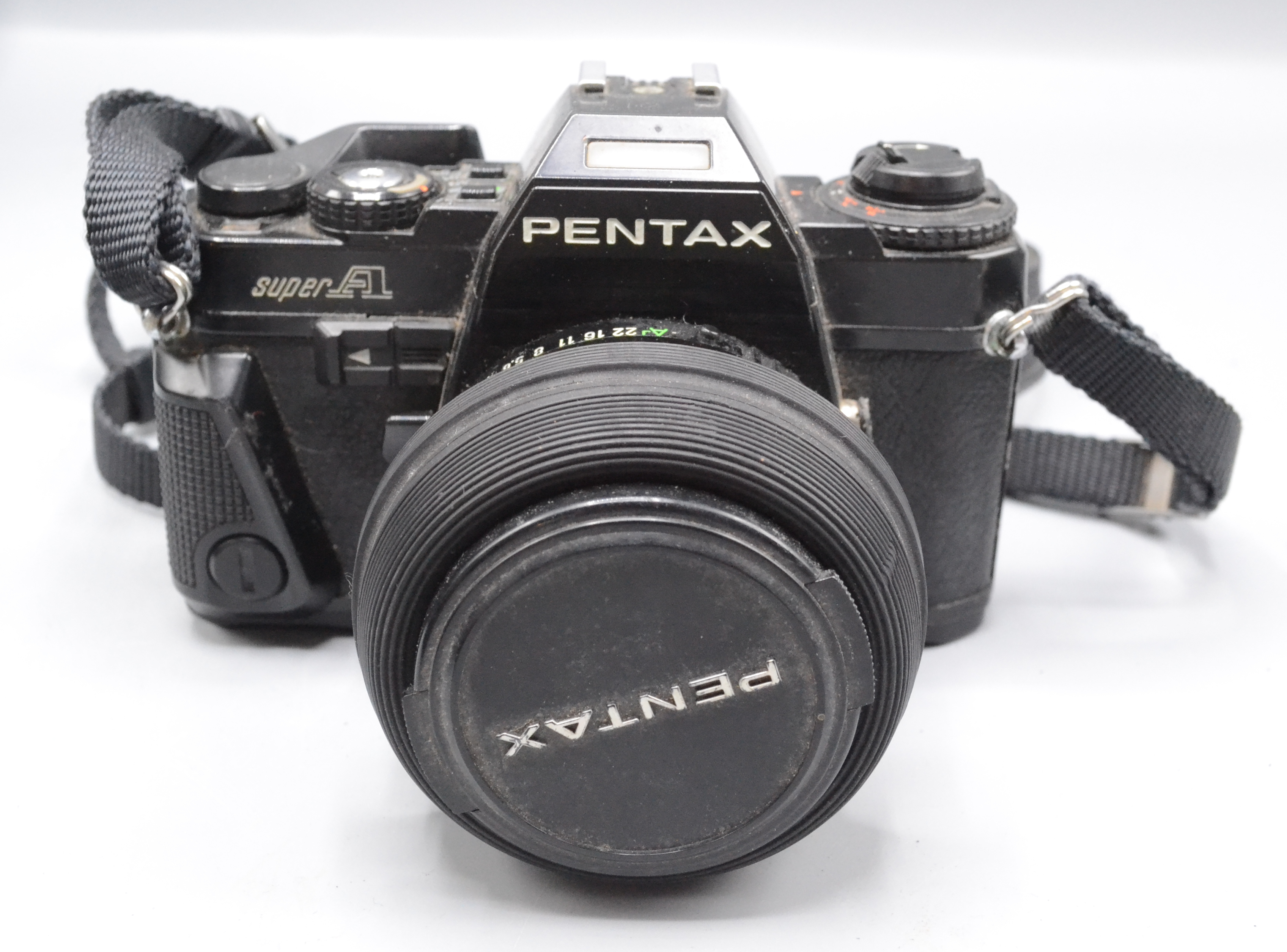 A Pentax Super F1 camera, with a AF200T flash unit and booklets, - Image 2 of 2