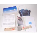 Concorde, a folder containing publicity material related to flights in the late 1980s.