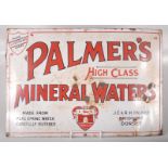 A 'Palmers High Class Mineral Waters' enamelled sign, 'J.C. & R.H. Palmer Bridport, Dorset', 36.