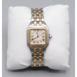 A Panthère de Cartier wristwatch numbered 187949 001711 with quartz movement,