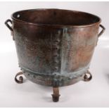 A large copper cauldron, early 20th century,