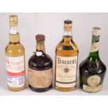A bottle of Teacher's Highland Cream whisky, 70cl, 40%, a bottle of Tesco value Scotch whisky, 70cl,