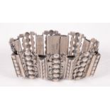 A sterling silver Candida bracelet designed by Joe Calafato, South Africa, 84.7g.